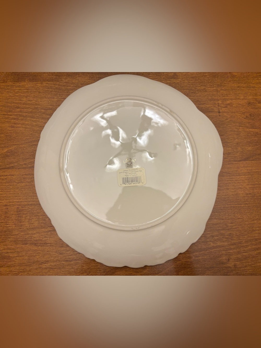 Lenox Occasions Halloween Jack ‘O Lantern 11” Low Candy Serving Dish - Unused - Picture 4 of 5